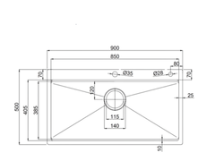 Chậu rửa 1 hố bát Paul Schmitt PA9050-TD