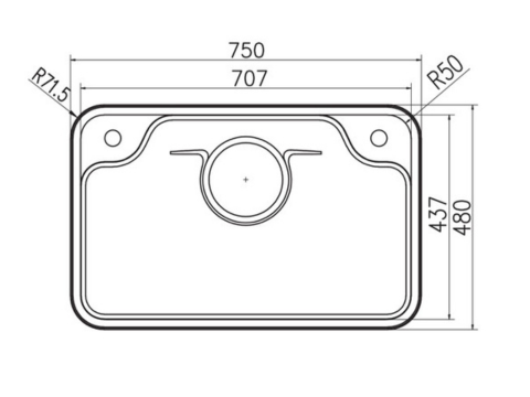 Chậu rửa bát 1 hố Paul Schmitt PAM7548-TE