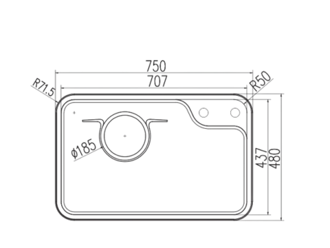 Chậu rửa bát 1 hố Paul Schmitt PAM7548-TLE