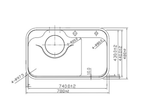Chậu rửa bát 1 hố Paul Schmitt PAM7848-TE
