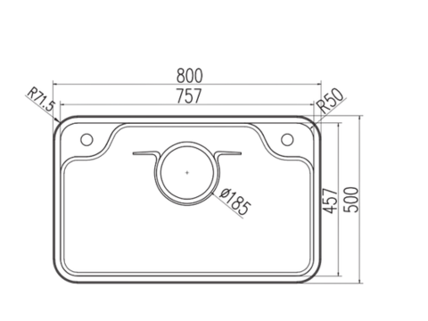Chậu rửa bát 1 hố Paul Schmitt PAM8050-TE