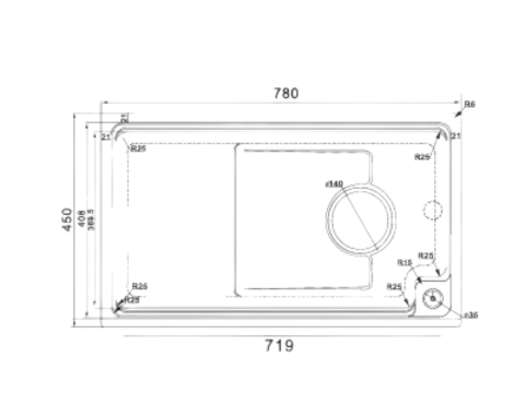 Chậu rửa bát 1 hố PAM7845-UM