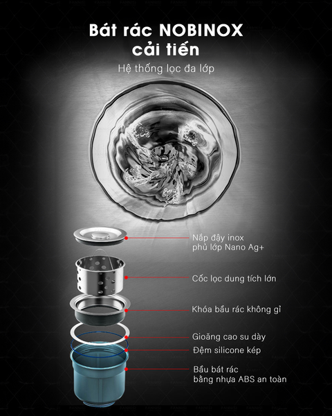 Chậu rửa bát 2 hố Lumia  NJ507D