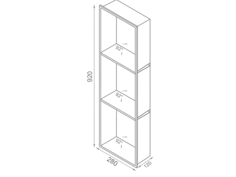 Hộc âm tường EC9004PB màu đen