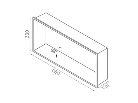 Hộc âm tường ngang EC9002BG màu vàng chải