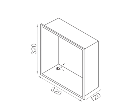 Hộc âm tường đơn EC9001BG màu vàng