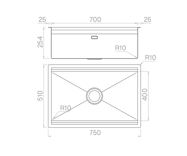 Chậu rửa bát 1 hố Titanium NA875U
