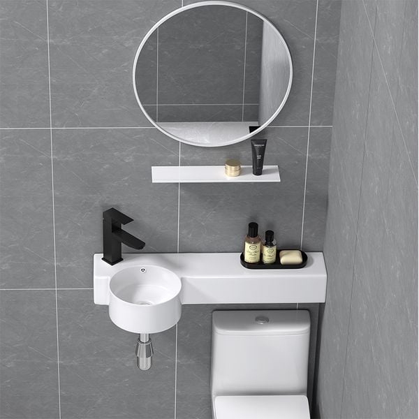 Chậu lavabo liền bàn nhỏ B785