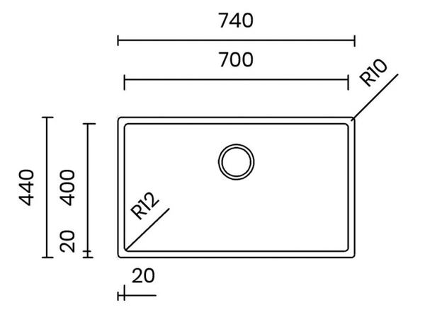 Chậu rửa bát 1 hố pura NT670U