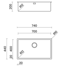 Chậu rửa bát 1 hố  canova NT600B