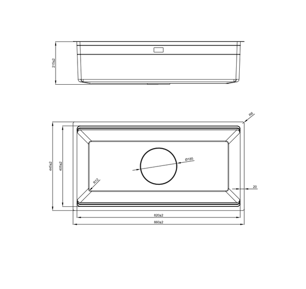 Chậu rửa bát 1 hố lira NJ562D