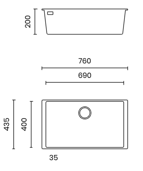 Chậu rửa bát 1 hố đá mito NT761B