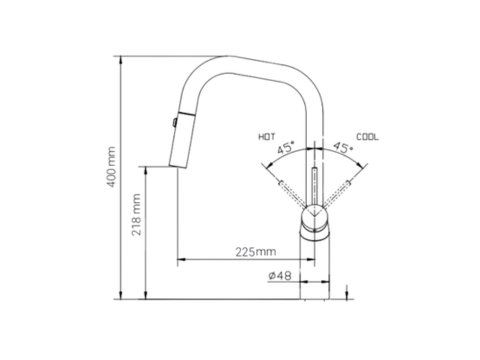 Vòi rửa bát rút dây Paul Schmitt PA321KB