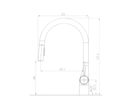 Vòi rửa bát rút dây Paul Schmitt PA335K