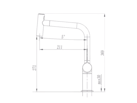 Vòi rửa bát rút dây Paul Schmitt PA337K