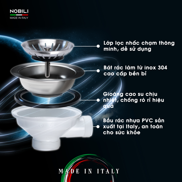 Chậu rửa bát 1 hố STEP NT651T