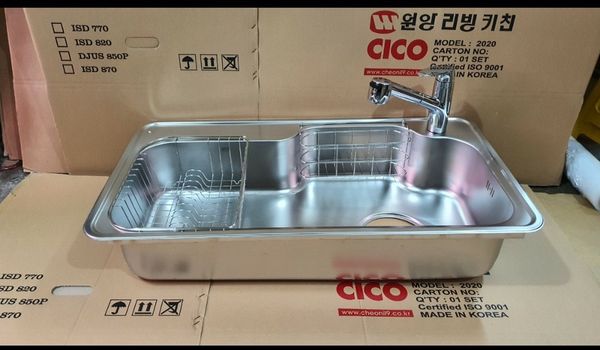 Chậu 1 hố nhập khẩu hàn quốc DJUS 840