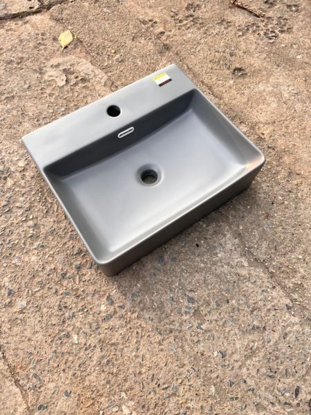 Chậu lavabo rửa mặt màu ghi xám KB 8714