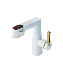 Vòi rửa mặt lavabo rút dây có màn LCD KG 15