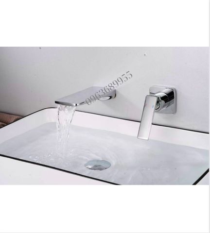 Vòi rửa mặt lavabo âm tường mạ crom VA 003