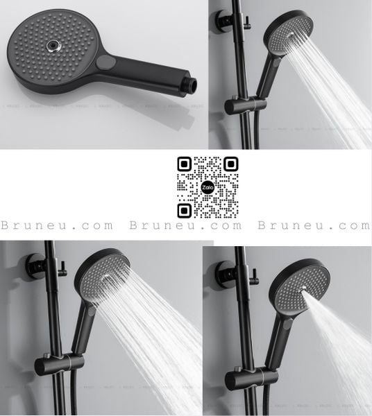 Sen cây tắm đứng mạ PVD màu đen K-06788BL – Cao cấp, chống oxy hóa