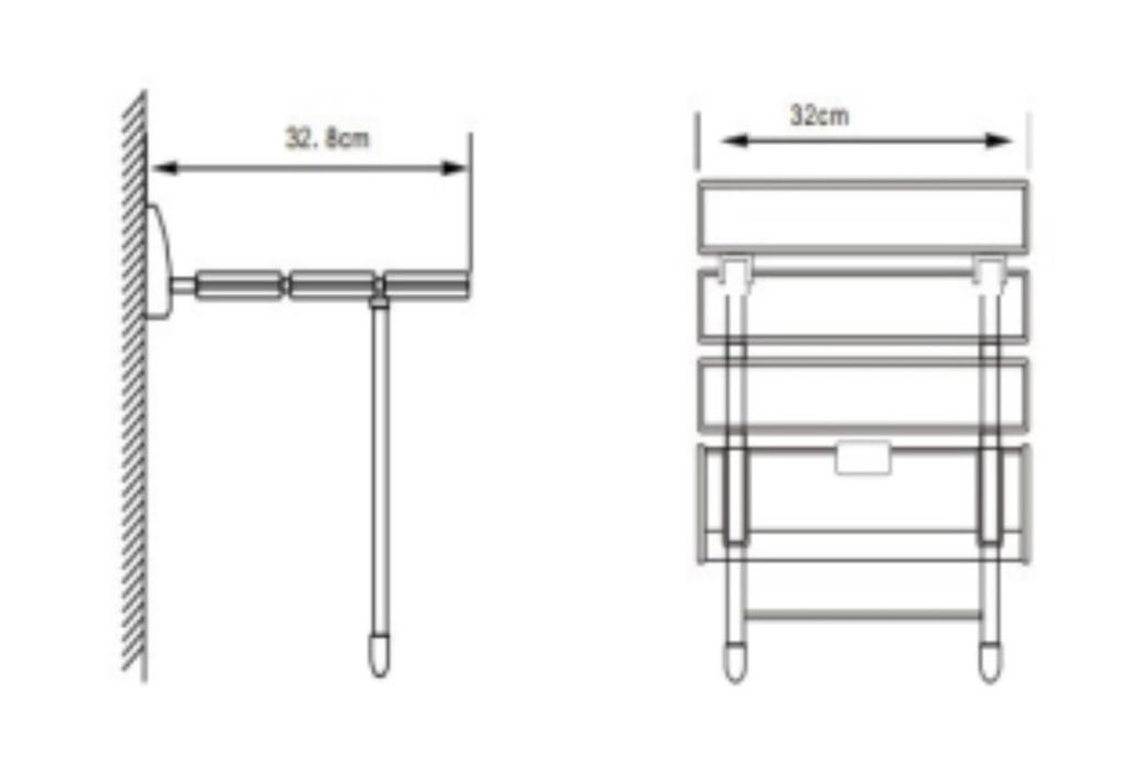 Ghế tắm treo tường có chân GN A-02