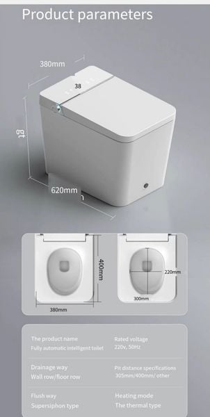 Bồn cầu thông minh hình vuông Q15