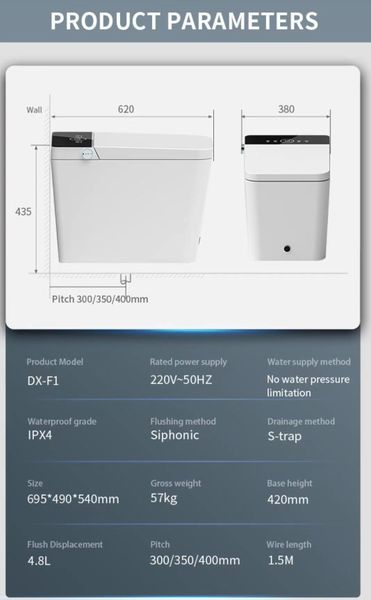 Bồn cầu thông minh hình vuông Q15