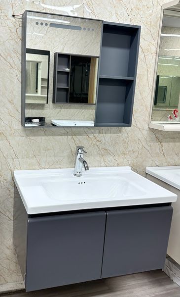 Tủ chậu lavabo inox mỏng 80cm BR700