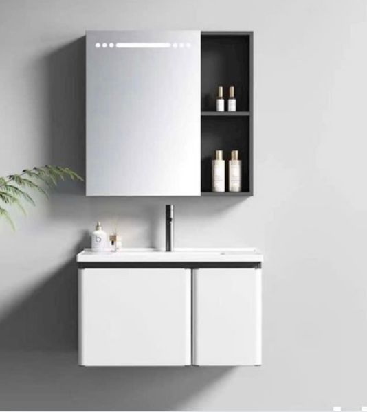 Tủ chậu lavabo inox 304 80cm BR7100 – Treo tường, chống nước, bền bỉ