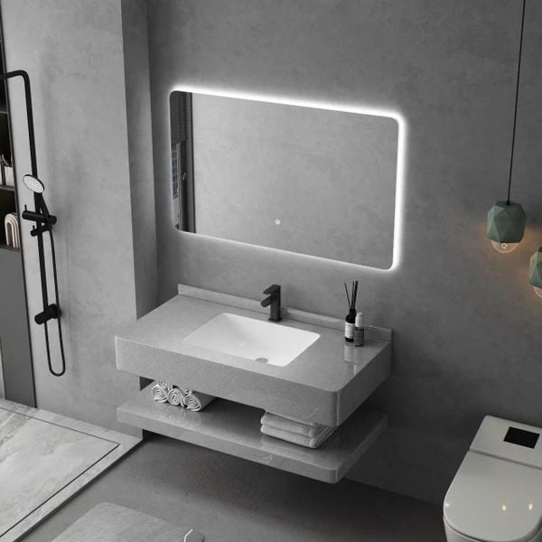 Bàn đá lavabo bo góc BR765-80