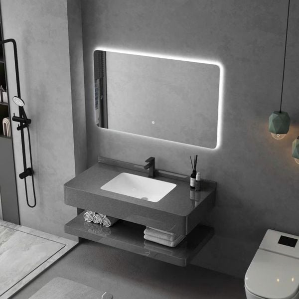 Bàn đá lavabo bo góc BR765-80