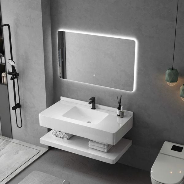 Bàn đá lavabo bo góc BR765-80