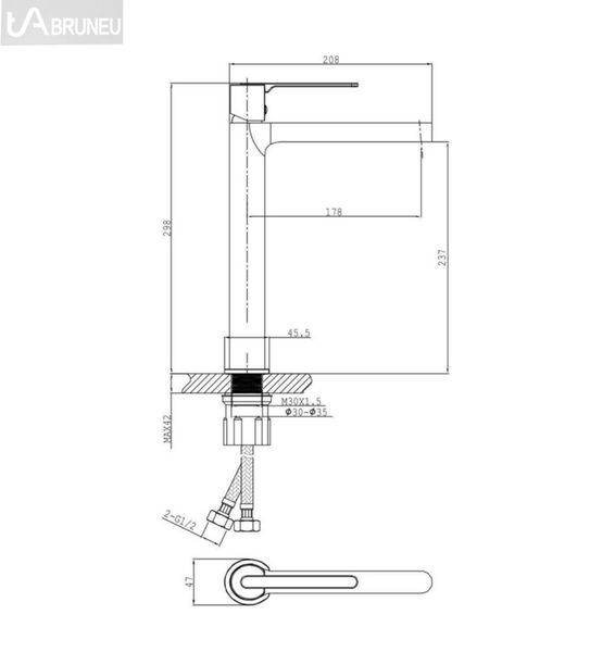 Vòi lavabo vàng hồng H-2600AC
