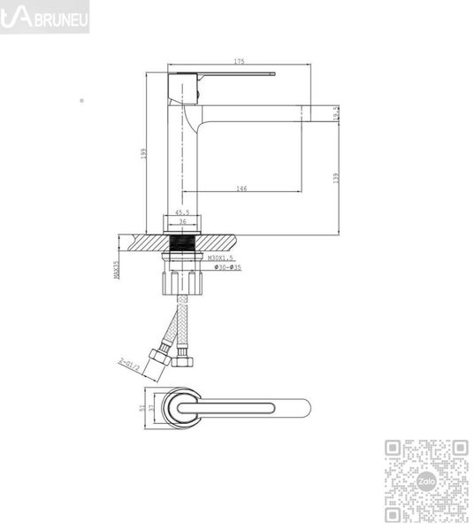 Vòi lavabo vàng hồng thấp H-2600VC