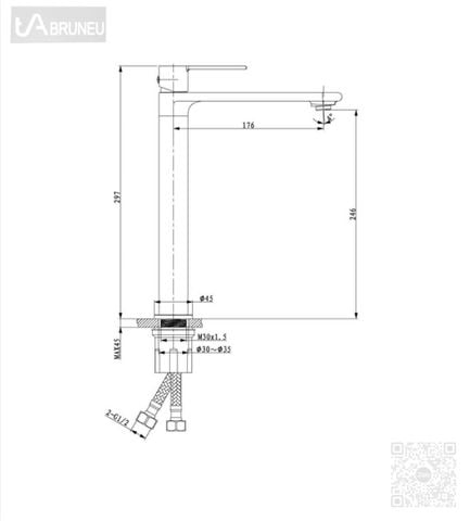 Vòi lavabo vàng Gold H-8600AG
