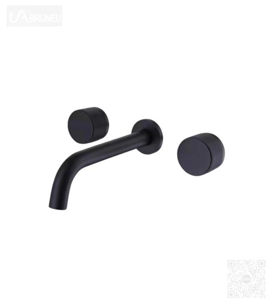 Vòi lavabo âm tường có chỉnh nhiệt độ màu đen H-VT200B1