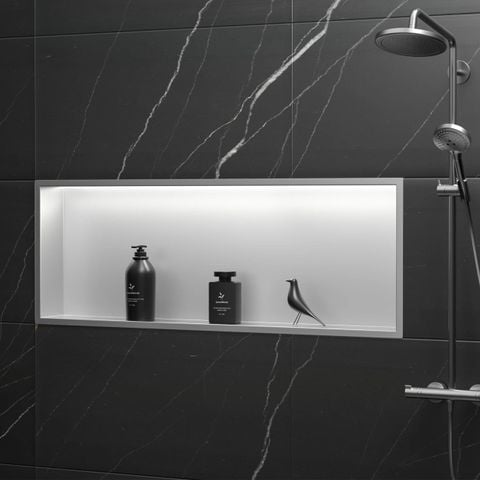 Hộc inox âm tường chống vân tay BR488