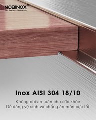 Chậu rửa bát 2 hố âm bàn lumia NJ524
