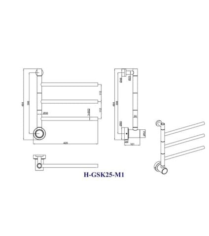 Giàn sấy khăn có trục xoay M1