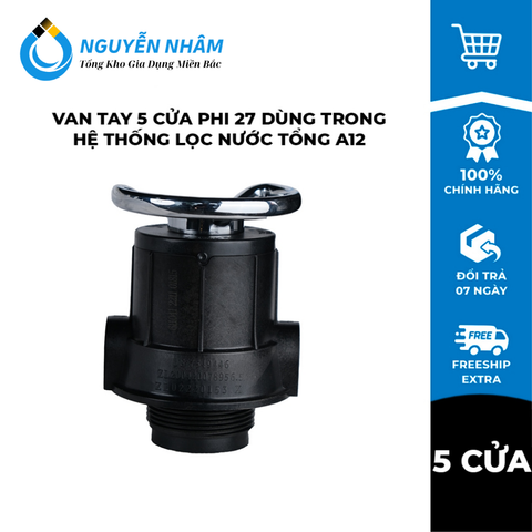 Van 5 cửa, 5 ngả sục rửa bằng tay