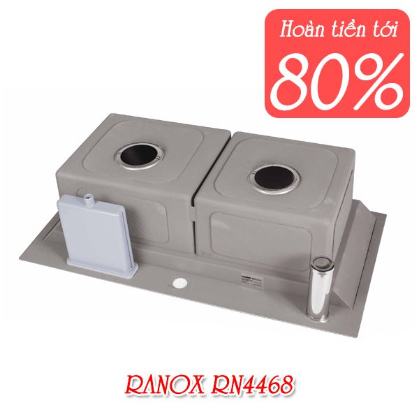Chậu rửa bát RANOX RN4468 +vòi inox cao cấp Hàn Quốc