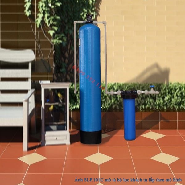 SLP.C101 Cột đầy đủ vật liệu xử lý nước nhiễm đá vôi xử lý nước cứng.