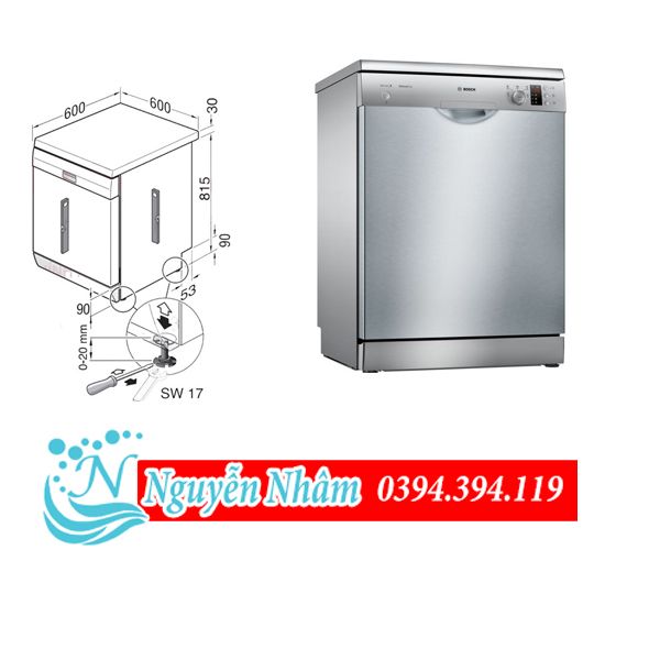 Bosch SMS25CI05E Máy rửa bát nhập khẩu Đức