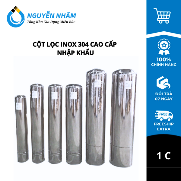 Cột lọc inox 304 cao cấp nhập khẩu