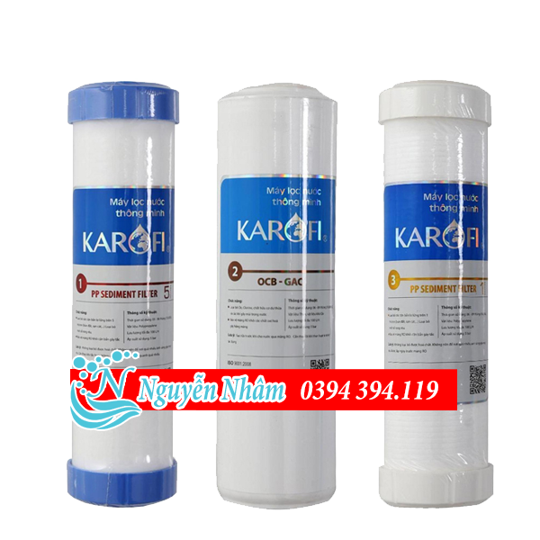 Bộ lõi lọc Karofi 1,2,3