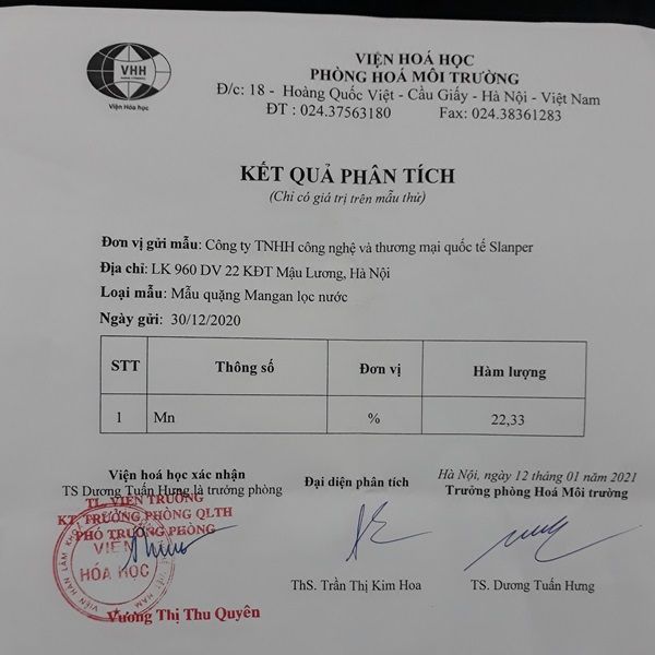 Cát Mangan tự nhiên cao cấp lọc nước
