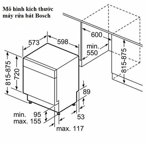 Bosch SMS25AI02E Máy Rửa Bát chinh hãng