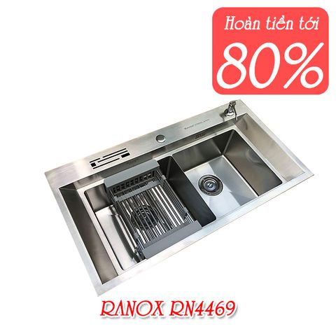 Chậu rửa bát RANOX RN4469 +vòi inox cao cấp Hàn Quốc