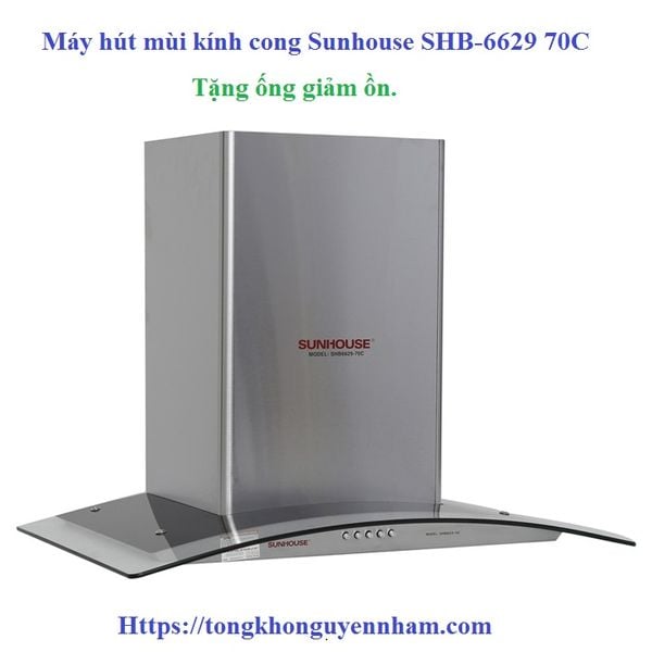 Máy hút mùi kính cong Sunhouse SHB-6629 70C